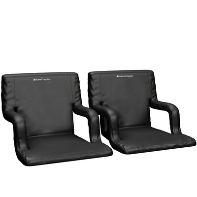 Home-Complete Folding Stadium Seat-Bleacher Cushion with Padded Back Support, 6 Reclining Positions