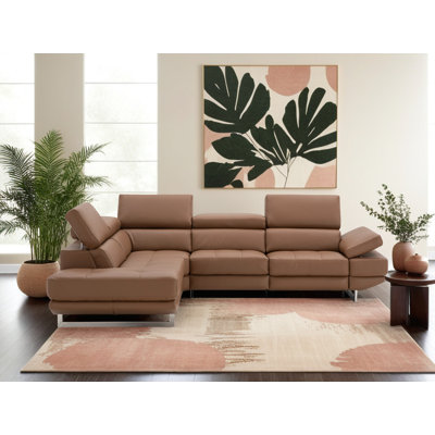 Cartagena 2 - Piece Leather Sectional by The Classy Home