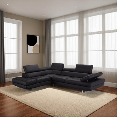 Antalya 2 - Piece Leather Sectional by The Classy Home