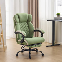 Ergonomic Office Chair,Executive Computer Chair With  Footrest Green Fabric by Harvey Interior