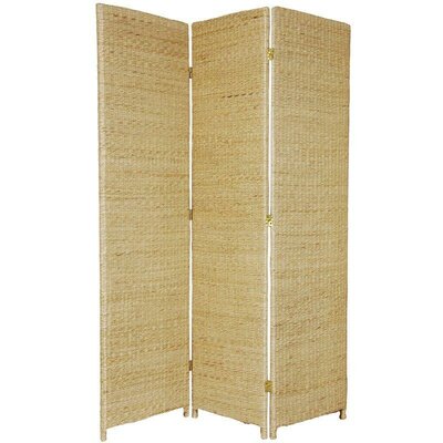 Fickes 53" W x 71" H Woven Rushes Folding Room Divider by Highland Dunes
