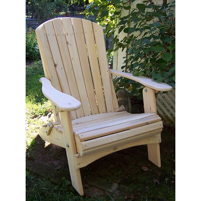 Nyla Solid Wood Folding Adirondack Chair by Highland Dunes