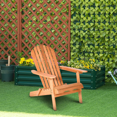 Eucalyptus Folding Adirondack Chair by clihome
