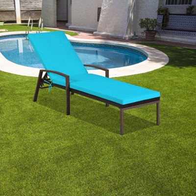 Outdoor Adjustable Reclining Patio Lounge Chair by clihome