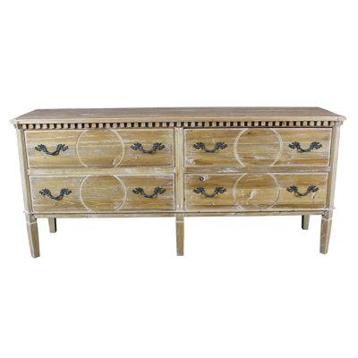 Kocher Solid Wood 4 - Drawer Accent Chest by One Allium Way