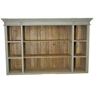 Naheil Glacier Peak Bookcase Top, Gray/Natural