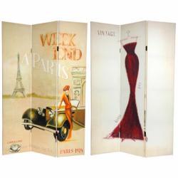 Annie 47.25" W x 70.88" H 3- Panel Folding Room Divider