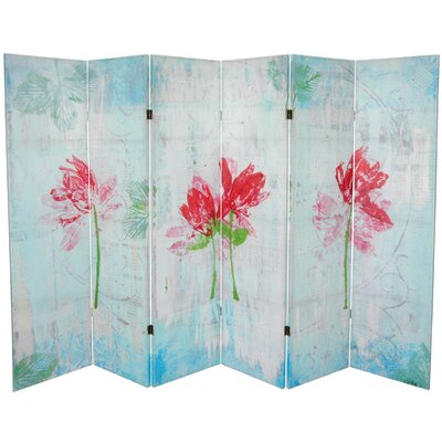 Everard 77.49" W x 63" H 6- Panel Folding Room Divider by House of Hampton