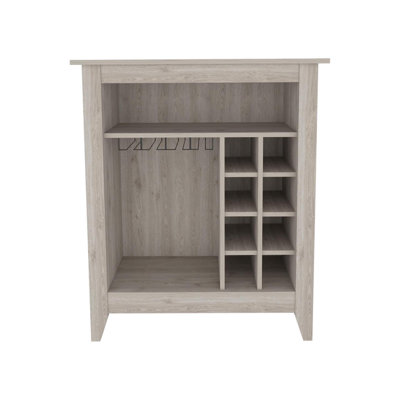 Light Gray Bar Cart With Wine Storage by HomeRoots