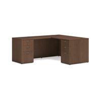Mod L-Desk with Dual Pedestals by HON