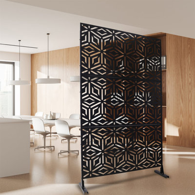 Outdoor & Indoor Privacy Screen Metal Privacy Screen 76" H×48" W by HANGZHOURUNXIN