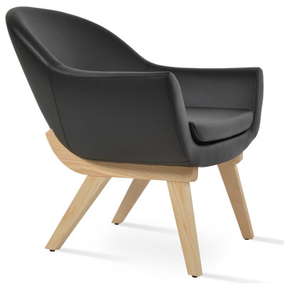 Madison Faux Leather Round Arm Chaise Lounge by sohoConcept