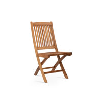 Pedasa Teak Solid Wood and Slat Back Folding Side Chair in Natural by sohoConcept