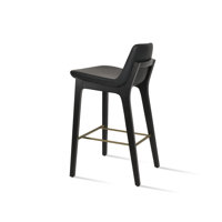 Pera HB Wood Counter&Bar Black/Brass Footrest by sohoConcept