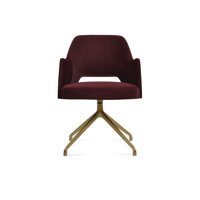 Marash Arm Spider Swivel Dining Chair in Cherry Velvet by sohoConcept