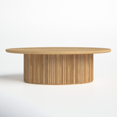 Chessa Solid Wood Oval Storage Coffee Table by Joss & Main