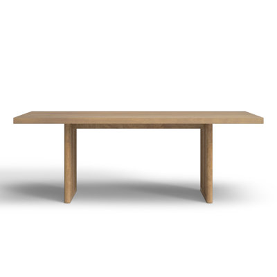 Cinna 84" L x 38" D x 30" H Medium Brown Wood And Cane Dining Table by Joss & Main