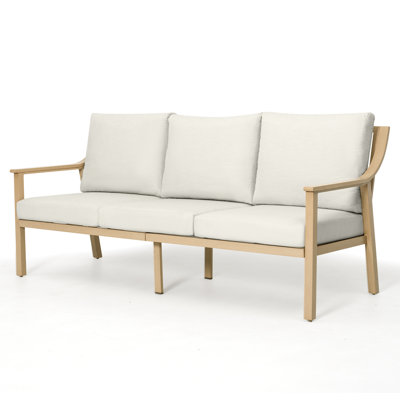 Vishali Outdoor Aluminum Patio Sofa With Cushions