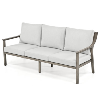 Vishali Outdoor Aluminum Patio Sofa With Cushions by Winston Porter