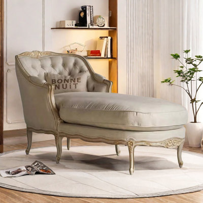 Chaise Longue With Sponge Fill Wood Frame by HarmonyFurns