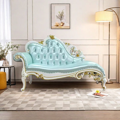 Chaise Longue - Elegant Leatherette & Solid Wood by HarmonyFurns