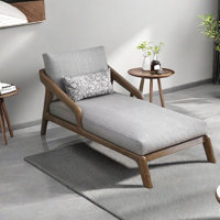 Sturdy Ash Wood Frame Indoor Chaise Lounges by HarmonyFurns