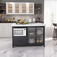 Black metal base marble countertop island by Hart Enjoy life