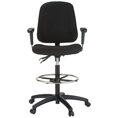 Contoured Dual Function Mid-Back Drafting Chair by Harwick Furniture