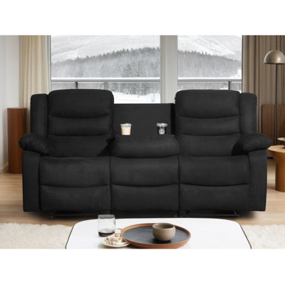 Frithiof 81" Microfiber Manual Recliner With Drop Table & Cup Holders by Latitude Run