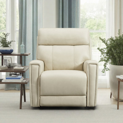 One Harnish Genuine Leather Power Double-Motor Recliner by Latitude Run