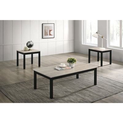 Contemporary Style 3Pc Table Set by Dmond