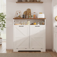 Caffey Double Tilt Out Trash Can Cabinet For 20 Gallon Garbage Can by Gracie Oaks