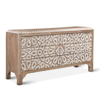 Chesleigh Buffington Geometric Carved 6 Drawer Dresser by Dakota Fields