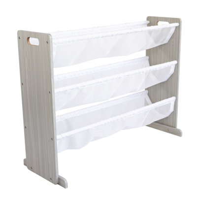 Ebern Designs Journey Stuffed Animal Organizer With 3 Tiers, White by Ebern Designs