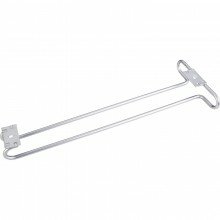 Satin Chrome 11-7/16" x 1" x 1-3/8" Stem Glass Holder by Hardware Resources