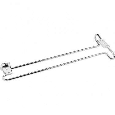 Satin Chrome 11-7/16" x 1" x 1-3/8" Stem Glass Holder