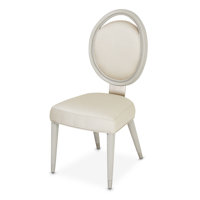 Eclipse King Louis Back Side Chair in Moonlight by Michael Amini