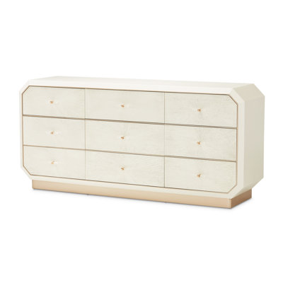 La Rachelle 9 Drawer 74" W Double Dresser by Michael Amini
