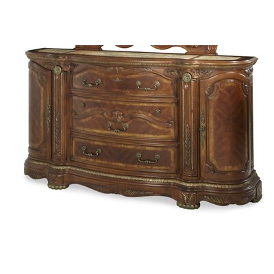 Cortina Honey Walnut 3 Drawer Combo Dresser by Michael Amini