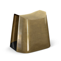 JC Modern Stainless Steel Accent Stool by Jonathan Charles Fine Furniture