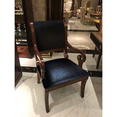 Mithushan Leather Arm Chair by Rosdorf Park