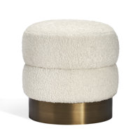 Charlize Steel Accent Stool by Interlude
