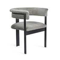 Darcy Faux Fur Stainless Steel Arm Chair by Interlude