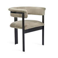 Darcy Faux Fur Stainless Steel Arm Chair by Interlude