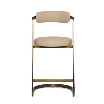 Baldwin Upholstered Counter Stool with Metal Frame by Interlude