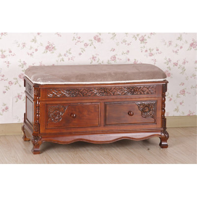 Aimiee Windsor Fabric Storage Bedroom Bench by World Menagerie