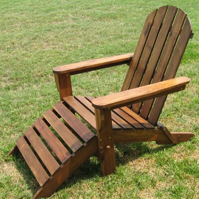 Aryaveer Adirondack Chair with Ottoman by Highland Dunes