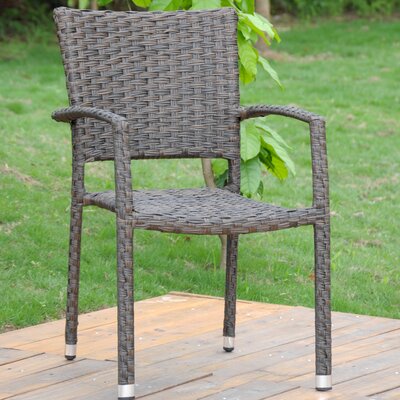 Douglaston Stacking Patio Dining Chair by Ebern Designs