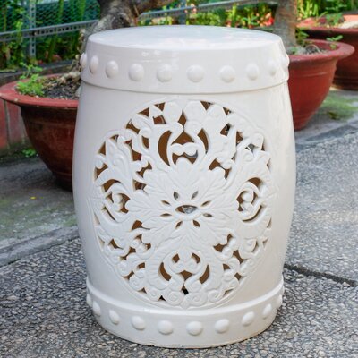 Nieto Ceramic Garden Stool by House of Hampton