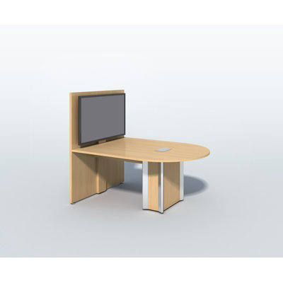 Curved end Conference Table with Power Modules by In2 Design